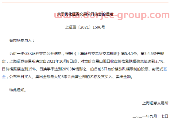 龙虎榜队伍即将扩大！上交所通知将进一步优化证券交易公开信息